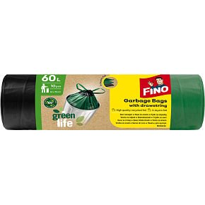 Fino Green Life recyklowane PE torby na odpady, 63 × 72 cm, 60 l, 10 szt.