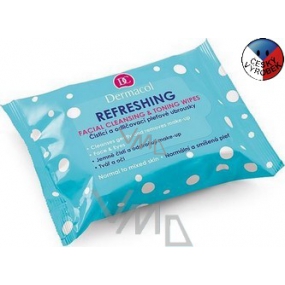 Dermacol Refreshing Facial Cleansing čisticí a odličovací pleťové ubrousky 25 kusů
