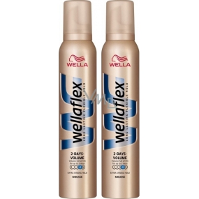 Wella Wellaflex 2-Days-Volume extra silné zpevnění pěnové tužidlo 2 x 200 ml, duopack
