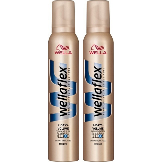 Wella Wellaflex 2-Days-Volume extra silné zpevnění pěnové tužidlo 2 x 200 ml, duopack