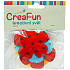 CreaFun Textilní dekorace Květina mix barev 5,5 cm 5 kusů