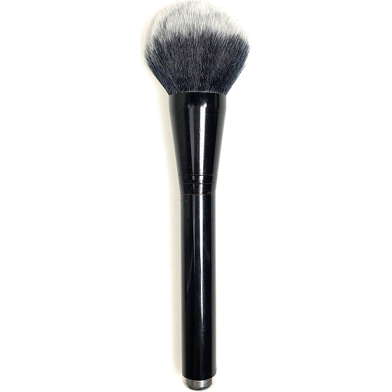 Kosmetický štětec se syntetickými štětinami na pudr černý 20 cm