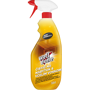 Well Done środek do czyszczenia mebli z woskiem pszczelim, 750 ml