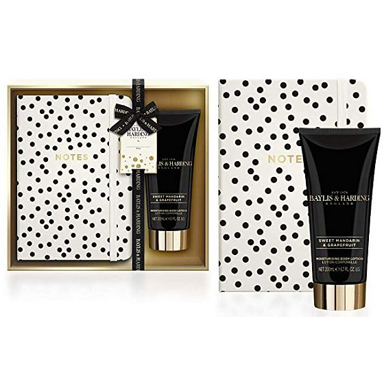 Baylis & Harding Sladká mandarinka a Grapefruit mléko na ruce a tělo 200 ml + zápisník, kosmetická sada