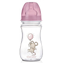 Canpol babies Little Cutie Láhev se širokým hrdlem růžová/modrá pro děti od 3 měsíců 240 ml