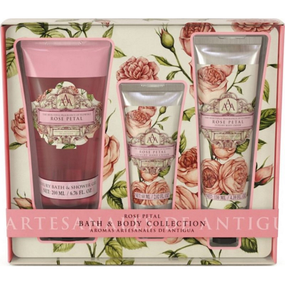 Somerset Toiletry Růže luxusní tělový krém 130 ml + sprchový gel 200 ml + luxusní krém na ruce 60 ml, kosmetická sada