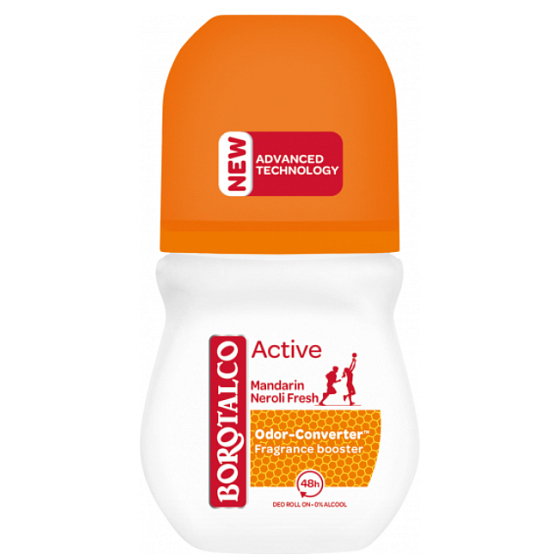 Borotalco Active Mandarin i Neroli Fresh kulkowy dezodorant roll-on unisex 50 ml
