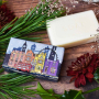 English Soap Zasněžený Londýn - Zimní květy vánoční přírodní parfémované toaletní mýdlo s bambuckým máslem 190 g