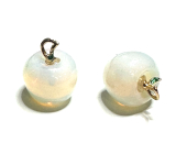 Opalit Jabłko poznania przywieszka, syntetyczny kamień 2,7 x 15 mm, kamień pragnienia i nadziei