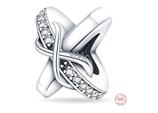 Charm Srebrna 925 Nieskończoność, koralik na bransoletkę symbol