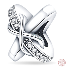 Charm Srebrna 925 Nieskończoność, koralik na bransoletkę symbol