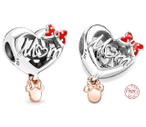 Zawieszka ze srebra próby 925 Disney Minnie Mouse Mom - Mama, koralik do bransoletki