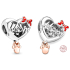 Zawieszka ze srebra próby 925 Disney Minnie Mouse Mom - Mama, koralik do bransoletki