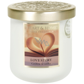 Heart & Home Miłosna historia świeca sojowa zapachowa średnia aż 30 godzin 110 g