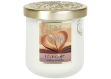Heart & Home Miłosna historia świeca sojowa zapachowa średnia aż 30 godzin 110 g