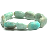 Amazonit elastyczny bransoletka naturalny kamień 19 x 15 x 7 mm / 16 - 17 cm, kamień nadziei