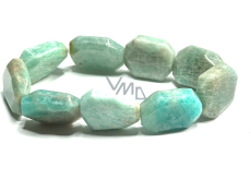 Amazonit elastyczny bransoletka naturalny kamień 19 x 15 x 7 mm / 16 - 17 cm, kamień nadziei
