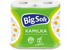 Big Soft Kamilka 3-warstwowy papier toaletowy, 4 rolki, 16,8 m rolka