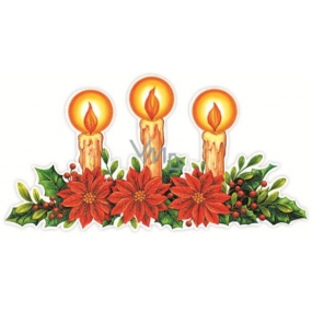 Okenní fólie bez lepidla svíčky pruh 42 x 22 cm