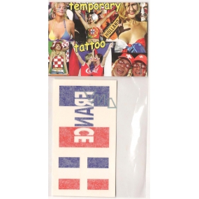 Arch Tetovací obtisky na obličej i tělo Francie vlajka 3 motivy Arch Tetovací obtisky na obličej i tělo Francie vlajka 3 motivy