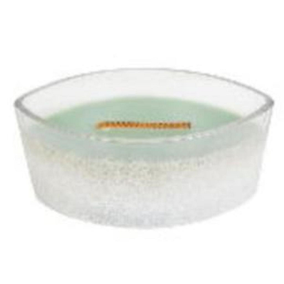 WoodWick Sanded White Willow Moss - Čerstvá vůně lesa vonná svíčka s dřevěným širokým knotem a víčkem sklo loď 453 g
