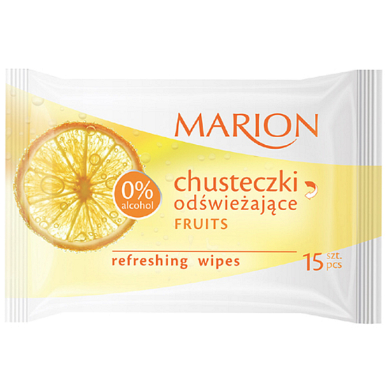 Marion Refreshing Fruits osvěžující vlhčené ubrousky 15 kusů