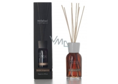 Millefiori Milano Natural Sandalo Bergamotto - Drewno sandałowe i Bergamot Dyfuzor 250 ml + 8 patyczków o długości 30 cm do średnich przestrzeni, wytrzymuje minimum 3 miesiące
