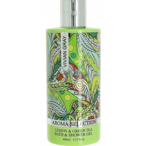 Vivian Gray Aroma Selection Lemon & Green Tea luxusní sprchový gel a pěna do koupele 400 ml