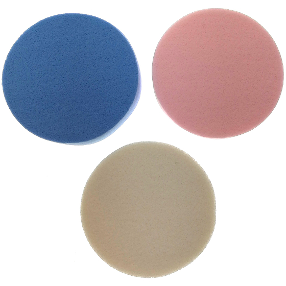 Houbička na make-up kulatá barevná 3 kusy
