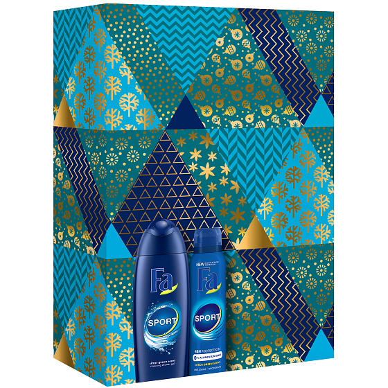 Fa Men Active Sport Energizing sprchový gel 250 ml + Men Sport Energizing Fresh deodorant sprej pro muže 150 ml, kosmetická sada
