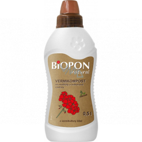 Bopon Natural vermikompost na muškáty a balkonové rostliny tekuté hnojivo 500 ml