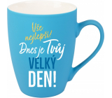 Albi Sametowy kubek Wszystko najlepsze turkusowy 300 ml