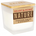 Heart & Home Nature Červené jablko s badyánem vonná svíčka sklo, doba hoření až 20 hodin 80 g