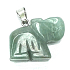 Zielony awenturyn słoń figurka naturalny kamień, ręcznie szlifowana figurka 1,8 x 2,5 x 8 mm, kamień szczęścia