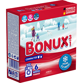 Bonux proszek do prania White Polar Ice Fresh, 390 g, 6 dawek