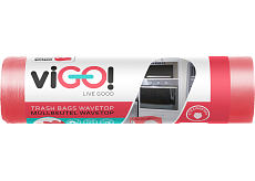 viGO worki na odpady o zapachu truskawki, 8 µ, 50 × 56 cm, 35 l, 26 sztuk