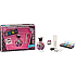 Mattel Monster High toaletní voda 50 ml + štěteček 4 kusy + lesk na rty 4 x 1,2 + tetování 1 kus, kosmetická sada