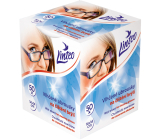 Linteo Satin Do czyszczenia okularów nawilżane chusteczki 14 x 14 cm 1 + 1 sztuka