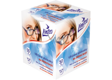 Linteo Satin Do czyszczenia okularów nawilżane chusteczki 14 x 14 cm 1 + 1 sztuka