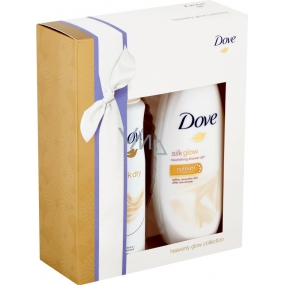 Dove Silk vyživující sprchový gel 250 ml + Silk Dry antiperspirant sprej 150 ml, kosmetická sada Dove Silk vyživující sprchový gel 250 ml + Silk Dry antiperspirant sprej 150 ml, kosmetická sada