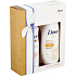 Dove Silk vyživující sprchový gel 250 ml + Silk Dry antiperspirant sprej 150 ml, kosmetická sada