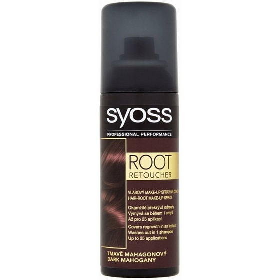 Syoss Root Retoucher sprej na odrosty Tmavě mahagonový 120 ml
