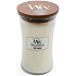WoodWick Baby Powder - Dětský pudr vonná svíčka s dřevěným knotem a víčkem sklo velká 609,5 g
