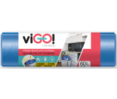 viGO! Worki na śmieci do kosza z funkcją zasuwania, 13 µ, 60 litrów 60 x 70 cm 13µ 10 sztuk