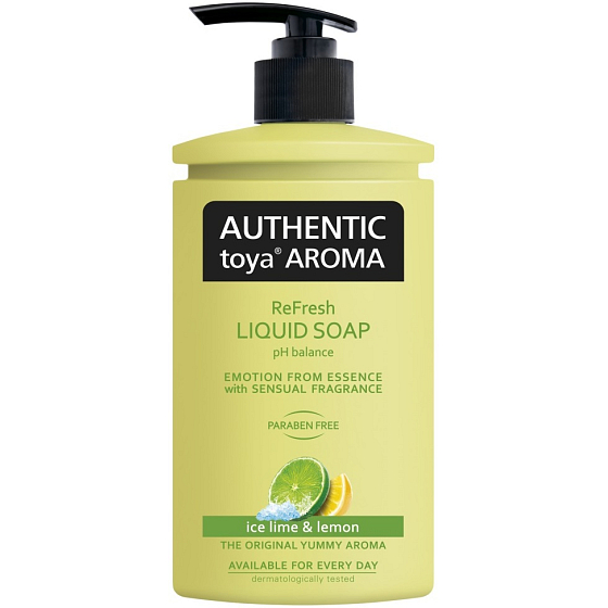 Autentyczne Toya Aroma Lód Lime & Cytryna płynne mydło dozownik 400 ml