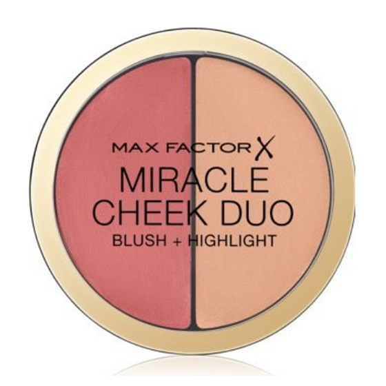 Max Factor Miracle Cheek Duo krémová tvářenka a rozjasňovač 20 Brown Peach & Champagne 11 g