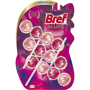 Bref DeLuxe Delicate Magnolia WC blok v kuličkách, 3× 50 g