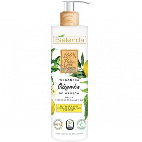 Bielenda 100% Pure Vegan Yuzu + Kopřiva kondicionér na normální až mastné vlasy 240 ml
