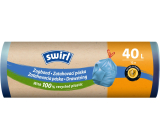 Swirl zaciągane worki na odpady 40 l, 56 × 59 cm, 28 µ, 12 sztuk
