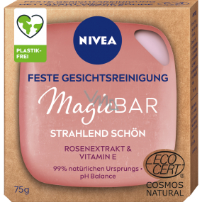 Nivea MagicBar oczyszczające mydło do twarzy z różą dla promiennej cery 75 g